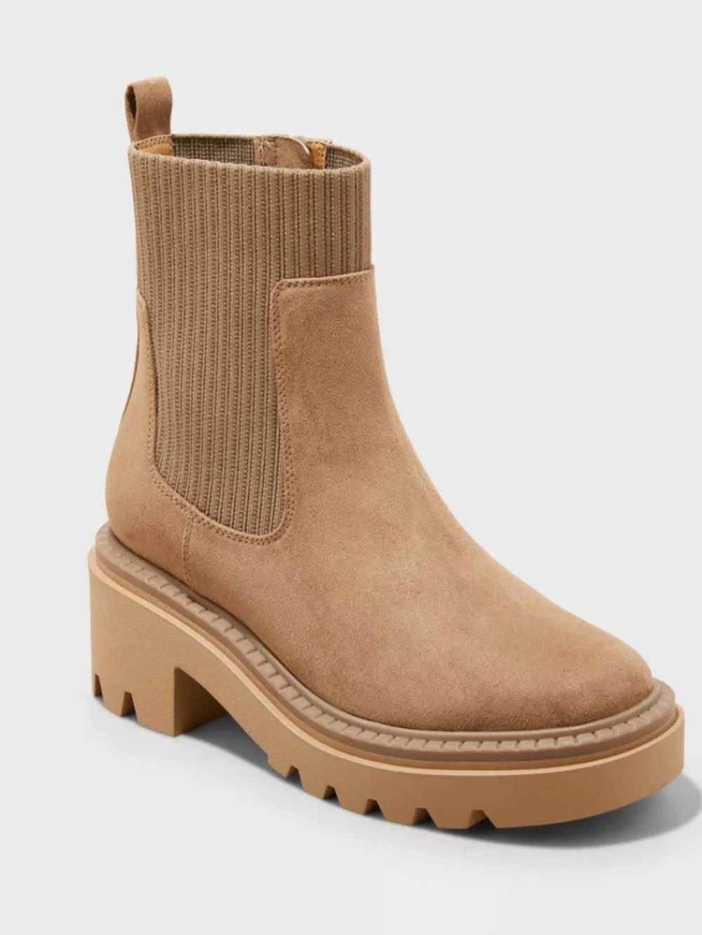 Women's Kyrie Chunky Heel Ankle Sock Boots with Memory Foam Insole - Universal T